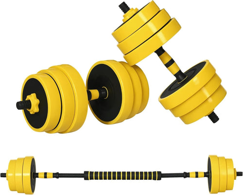 30KG Adjustable Dumbbell Barbell Set 3 in 1 Home Gym Weights