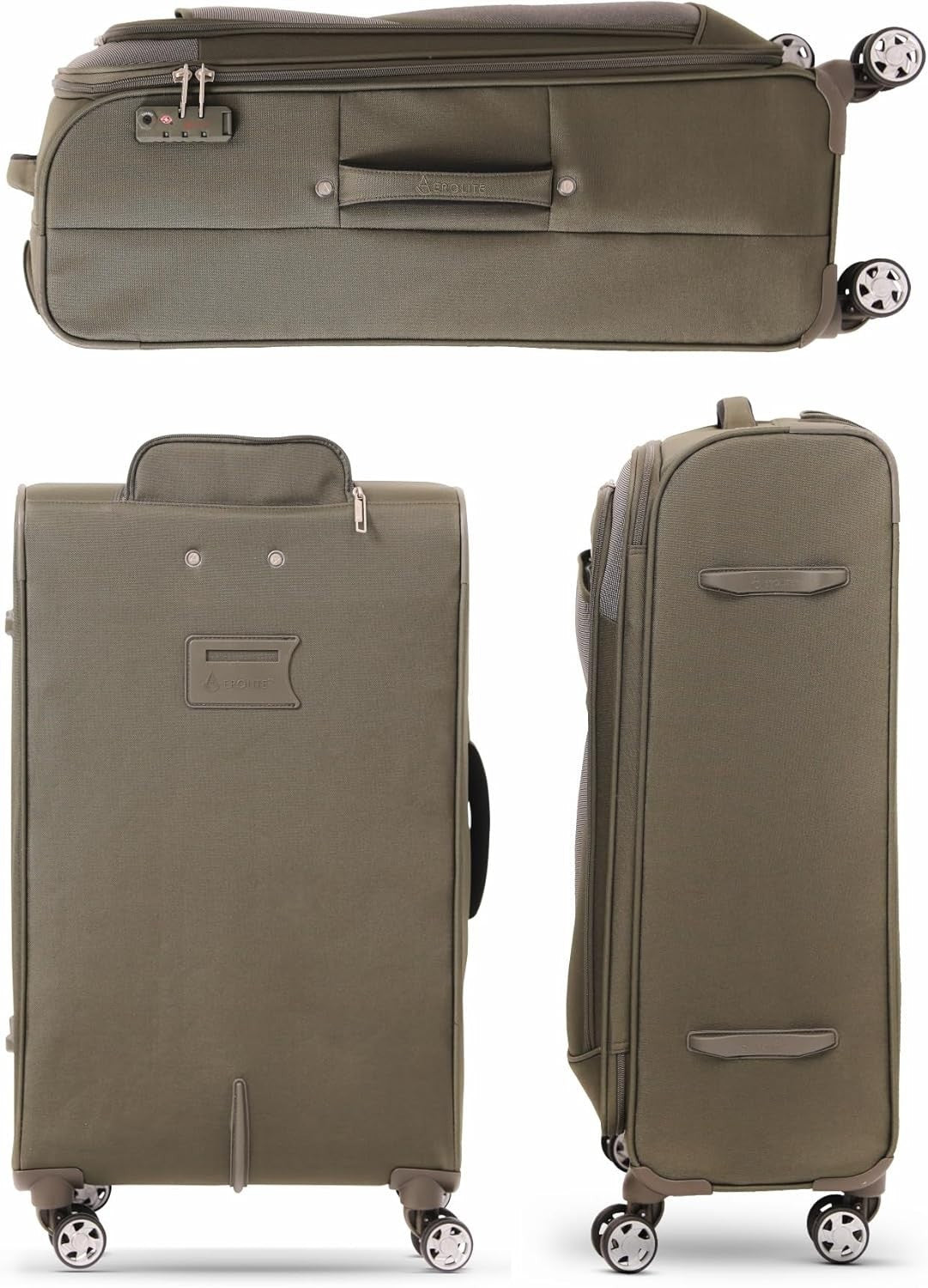 26'' Medium Check In Suitcase Lightweight 8 Wheel Eco Hold Luggage TSA
