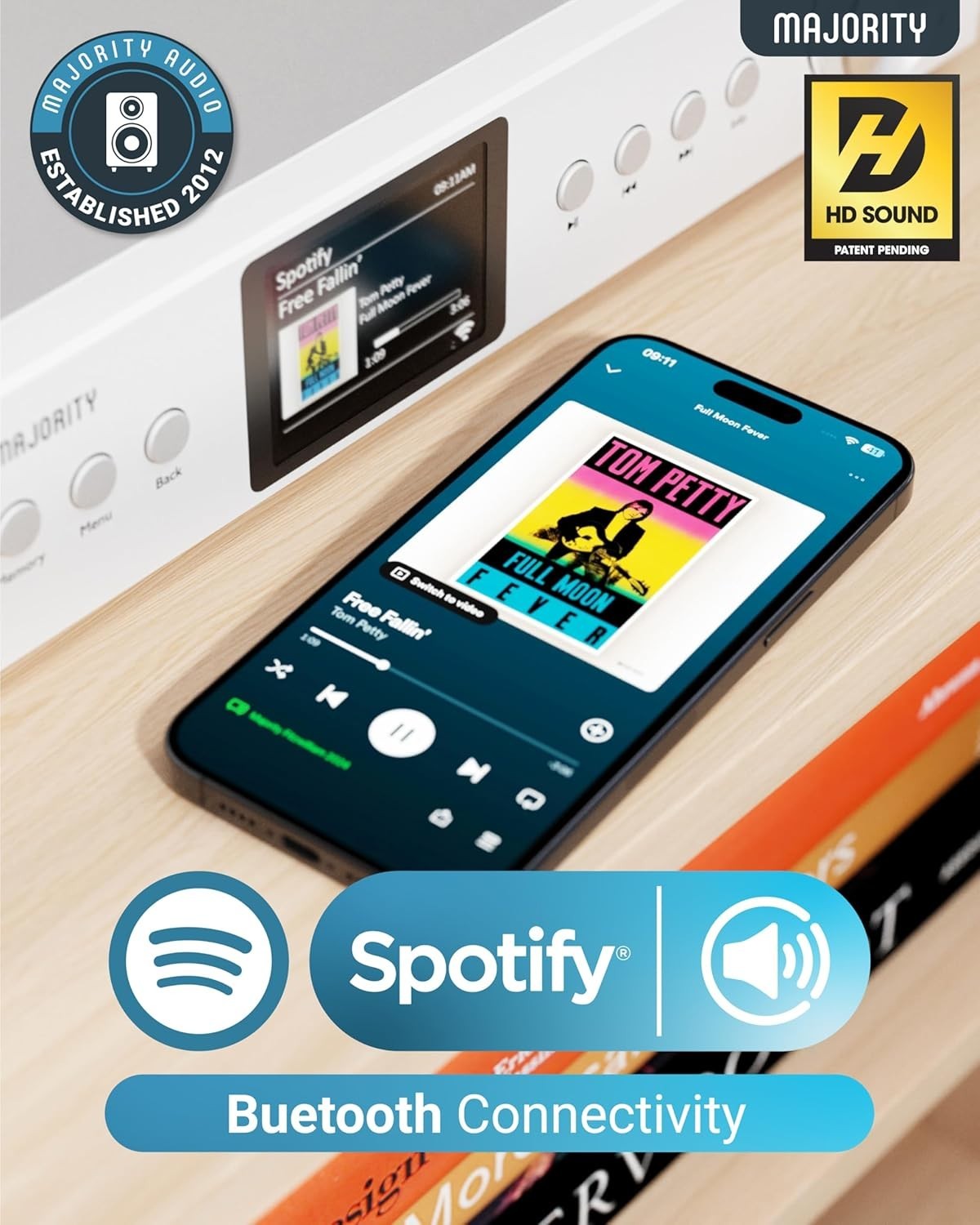 Bluetooth Internet Radio with DAB+/FM, Spotify, Podcasts & Remote