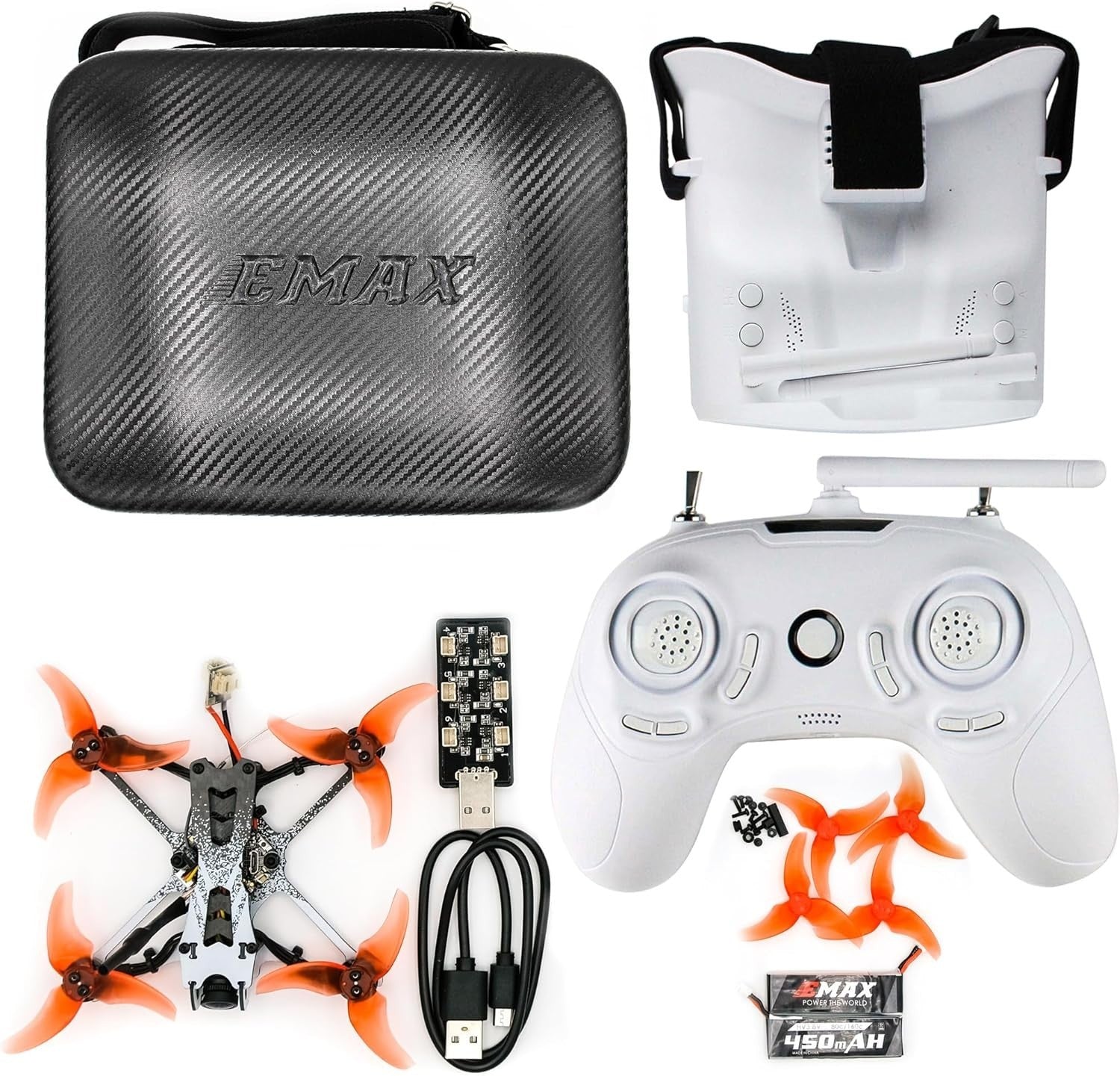 EMAX Tinyhawk II Freestyle FPV Drone Kit Goggles Controller 7000KV Brushless