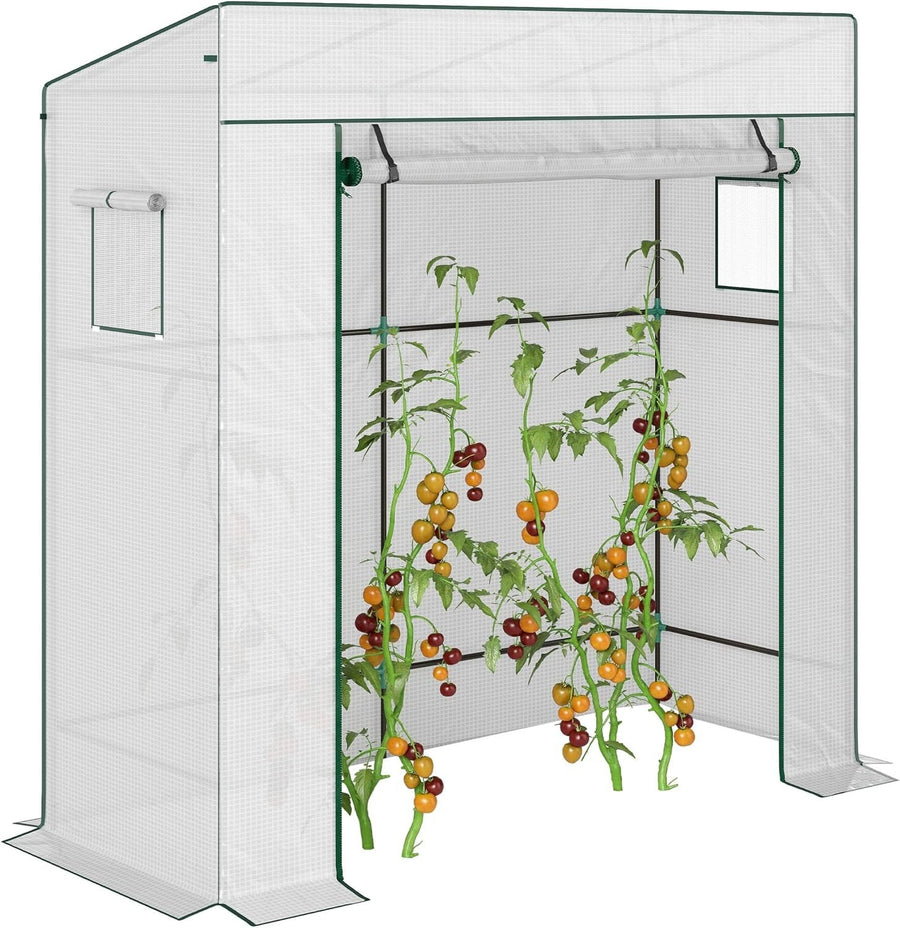 Reinforced Tomato Greenhouse 196x77x197cm Walk-In PE Cover