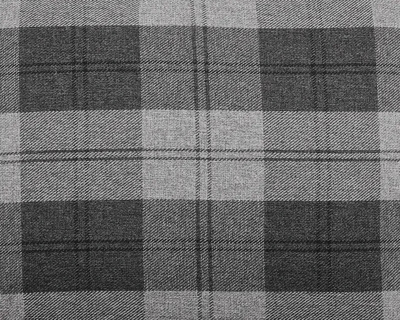 Grey Tartan 2 Seater Fabric Sofa Compact Stylish Wooden Frame UK Cert
