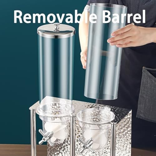 Stainless Steel Cereal Dispenser Rotating Dry Food Grain Storage Bin