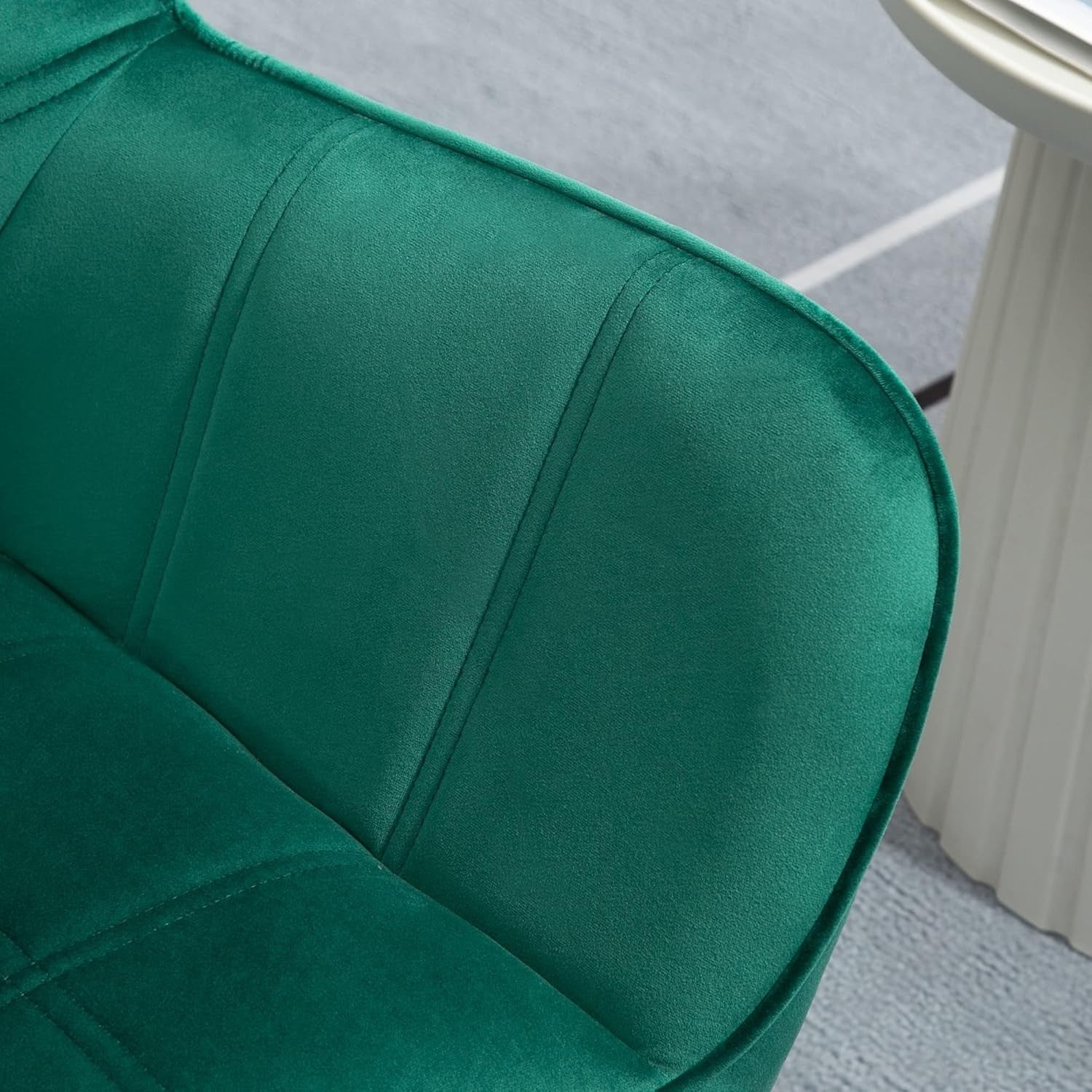 Green Velvet Accent Armchair Wide Arm Tub Chair Modern Bedroom Lounge Seat