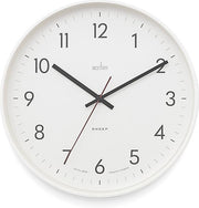 30cm White Wall Clock Silent Sweep Slim Modern Easy-Read Minimalist Design