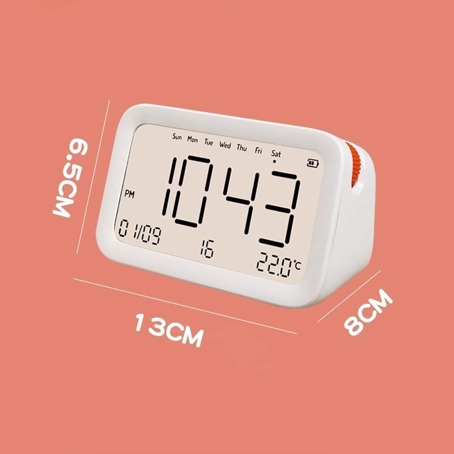 Loud Digital Alarm Clock Night Light USB Rechargeable Bedside Clock