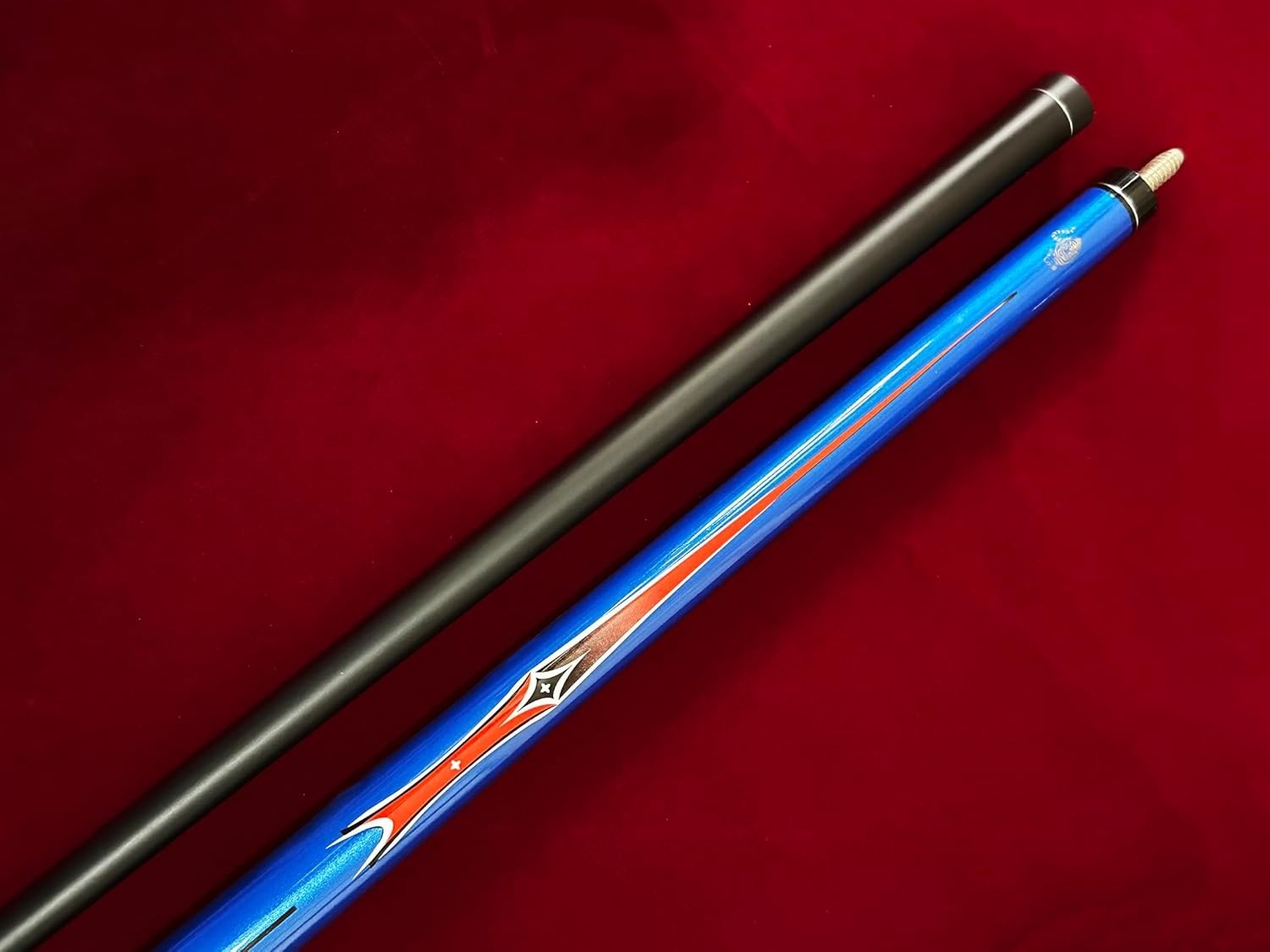 48in Kids Pool Cue Blue 18oz Maple Carbon Fiber 13mm Tip
