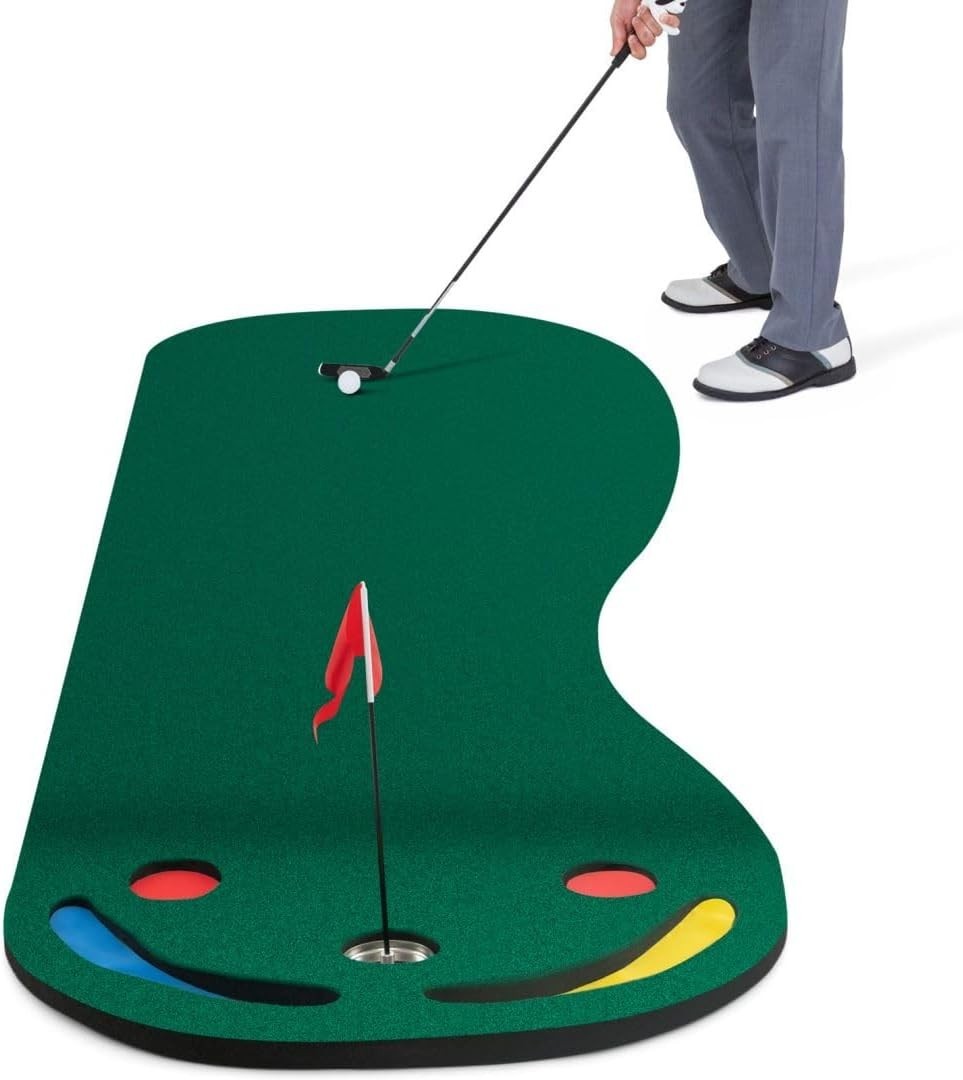 Golf Putting Mat 42" Practice Green Indoor Home Office Training Aid