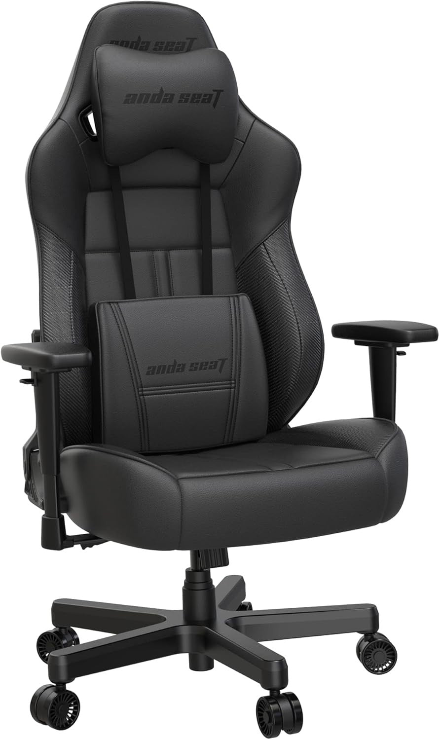 Ergonomic Gaming Chair Reclining PVC Leather w/ Lumbar Support