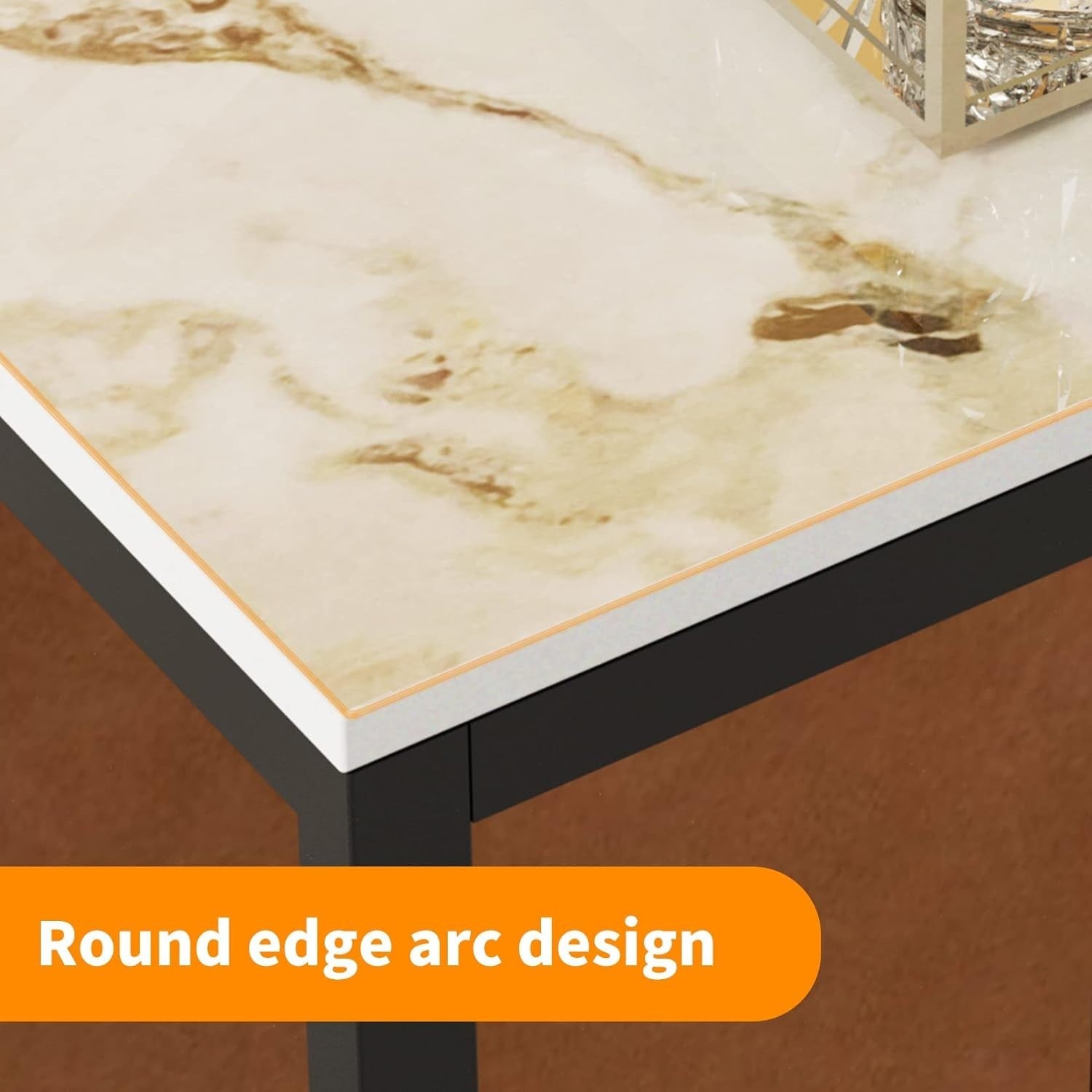 Slim Marble Console Table White Gold 100cm Entryway Desk Metal Legs Modern