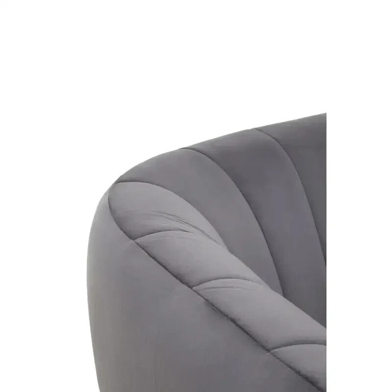 Luxury Grey Velvet 2 Seater Sofa | Gold Legs | Compact Modern Lounge Couch