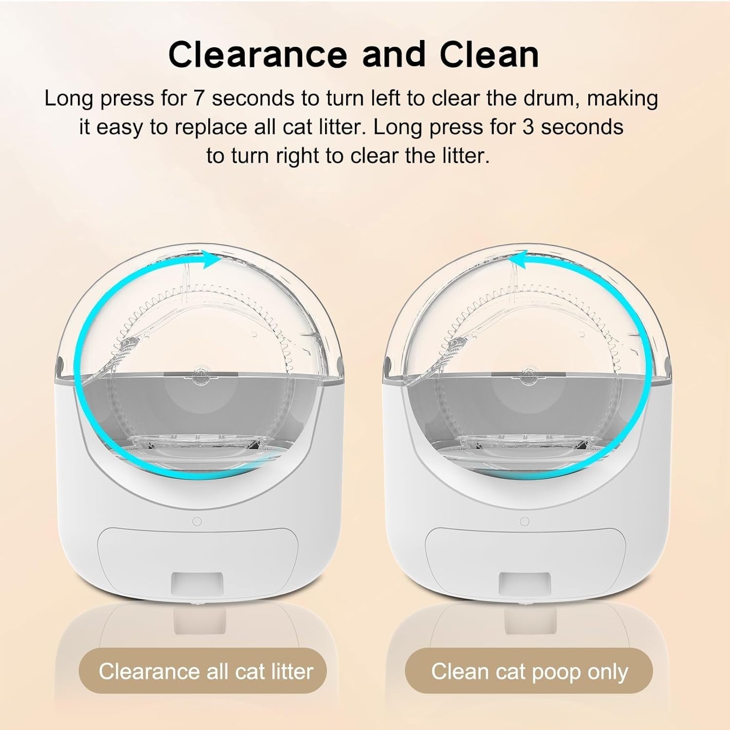 Self Cleaning Cat Litter Box APP Control Odor Removal Multi Cat XL