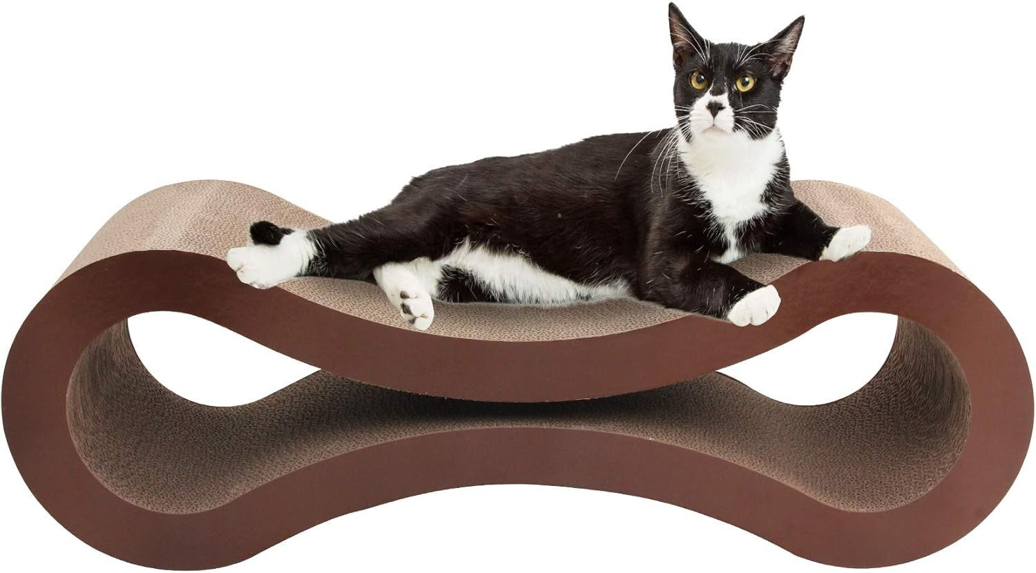 Large Cat Scratching Lounge Cardboard Scratcher Bed w Catnip 67cm