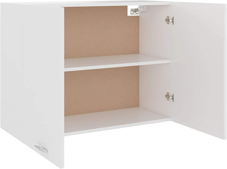Wall Kitchen Cabinet Storage Unit White 80x31x60cm | 2 Door Shelf Cupboard