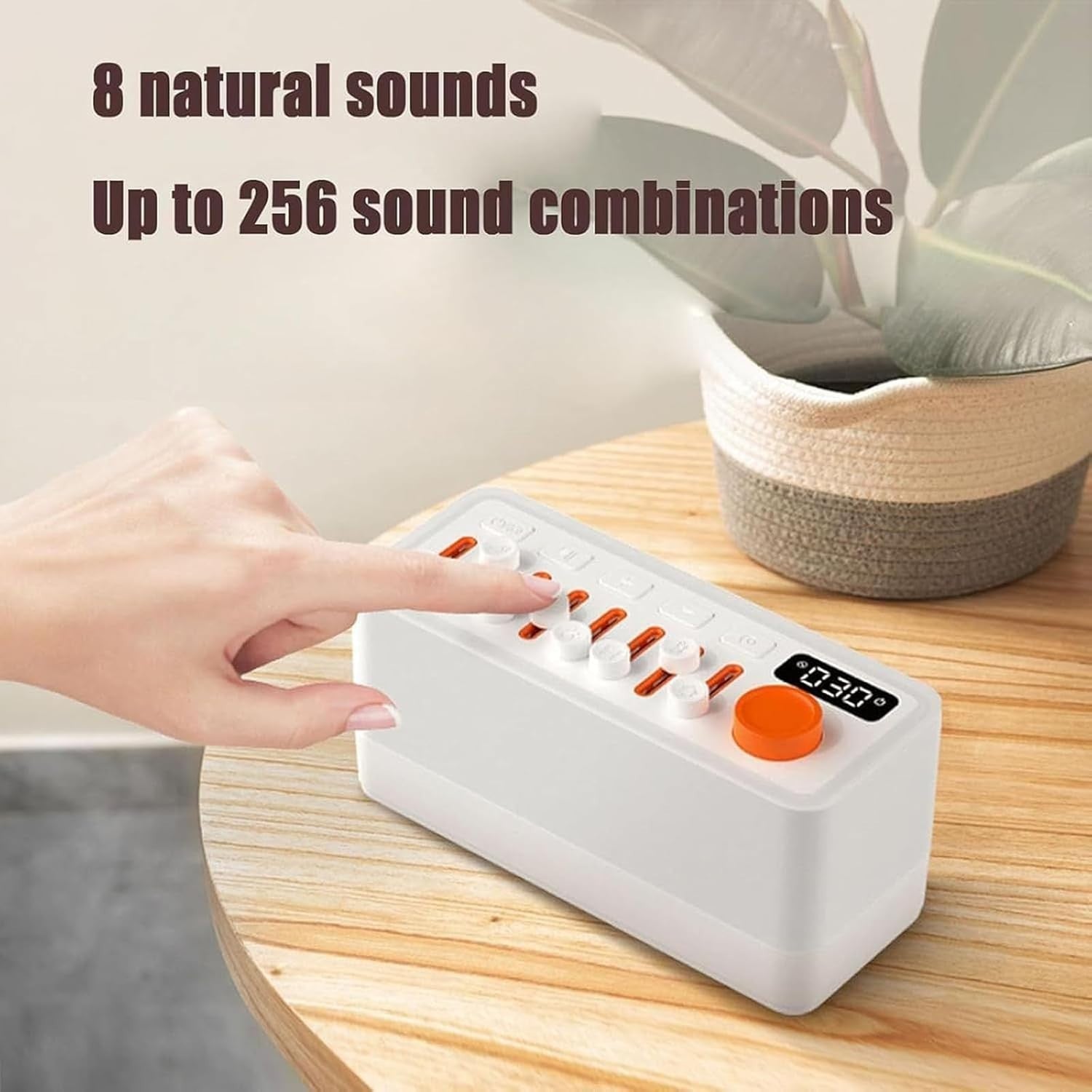 Portable White Noise Sound Machine 3-in-1 Speaker 8 Soothing Sounds