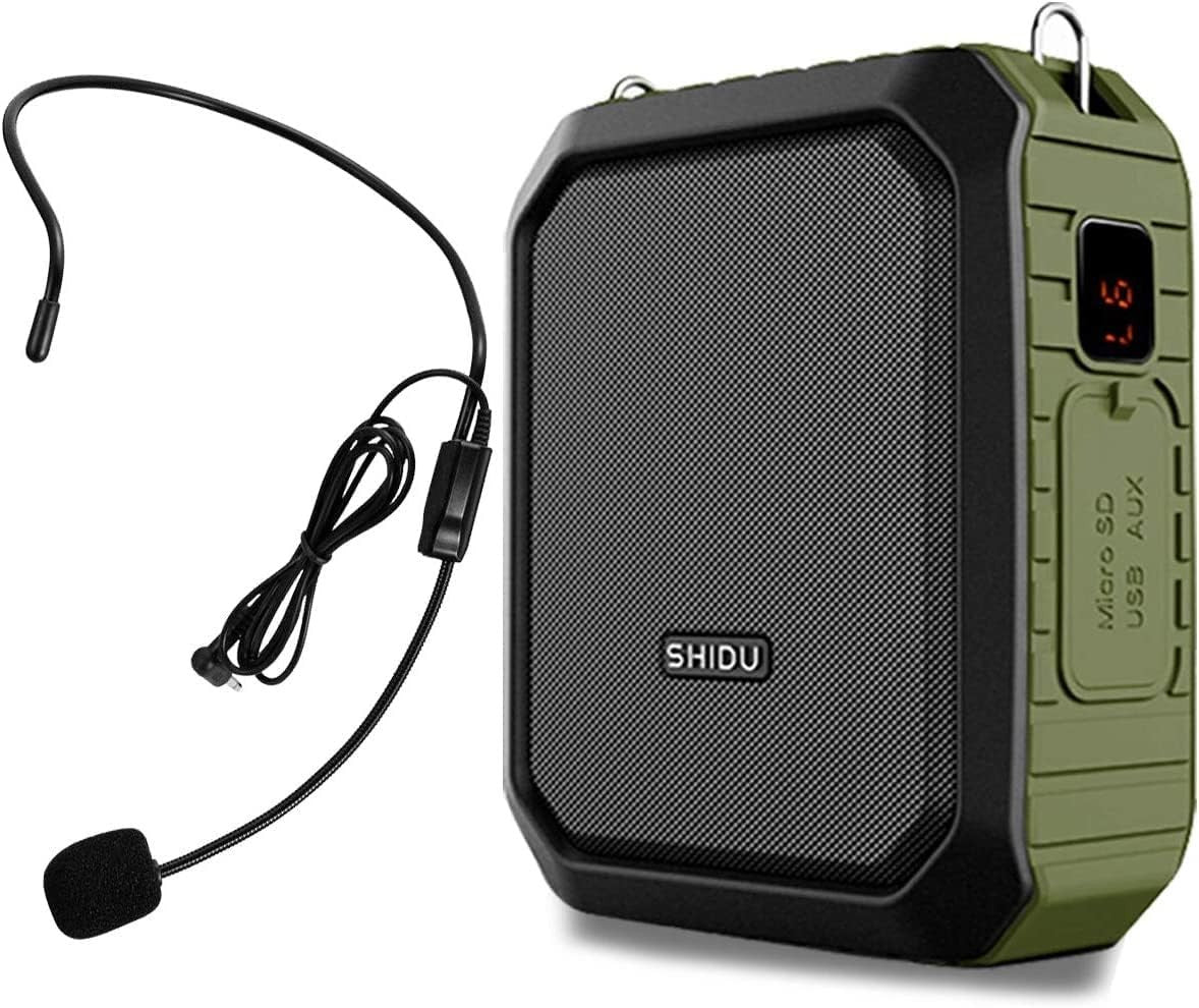 18W Voice Amplifier Wired Mic Bluetooth 12H Waterproof
