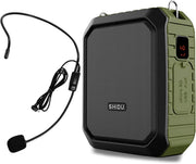18W Voice Amplifier Wired Mic Bluetooth 12H Waterproof