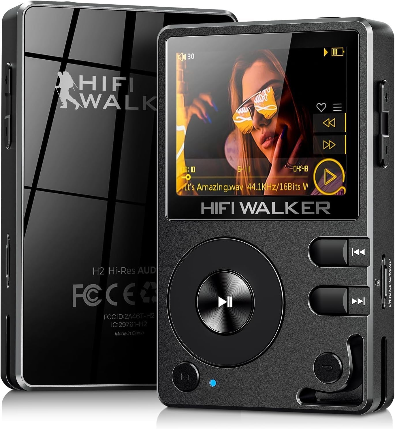 Bluetooth 5.2 Music Player 128GB Expandable Lossless FLAC DSD Audio Portable