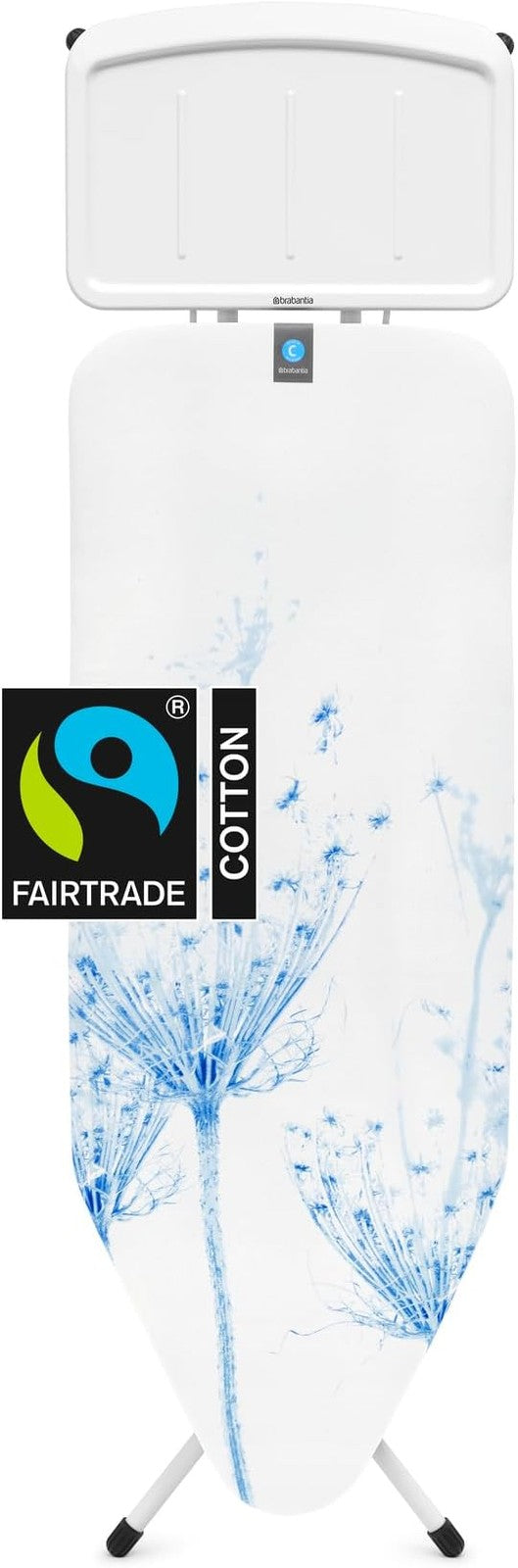 Large Ironing Board 124x45cm Adjustable Height Steam Iron Rest Foldable