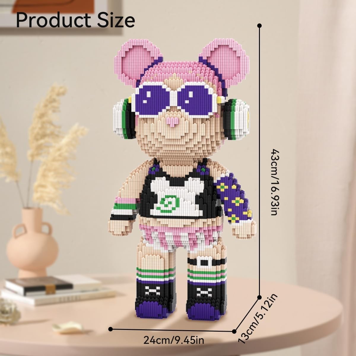 7104pcs Micro Building Blocks Bear Toy - Creative Gift for Adults & Kids