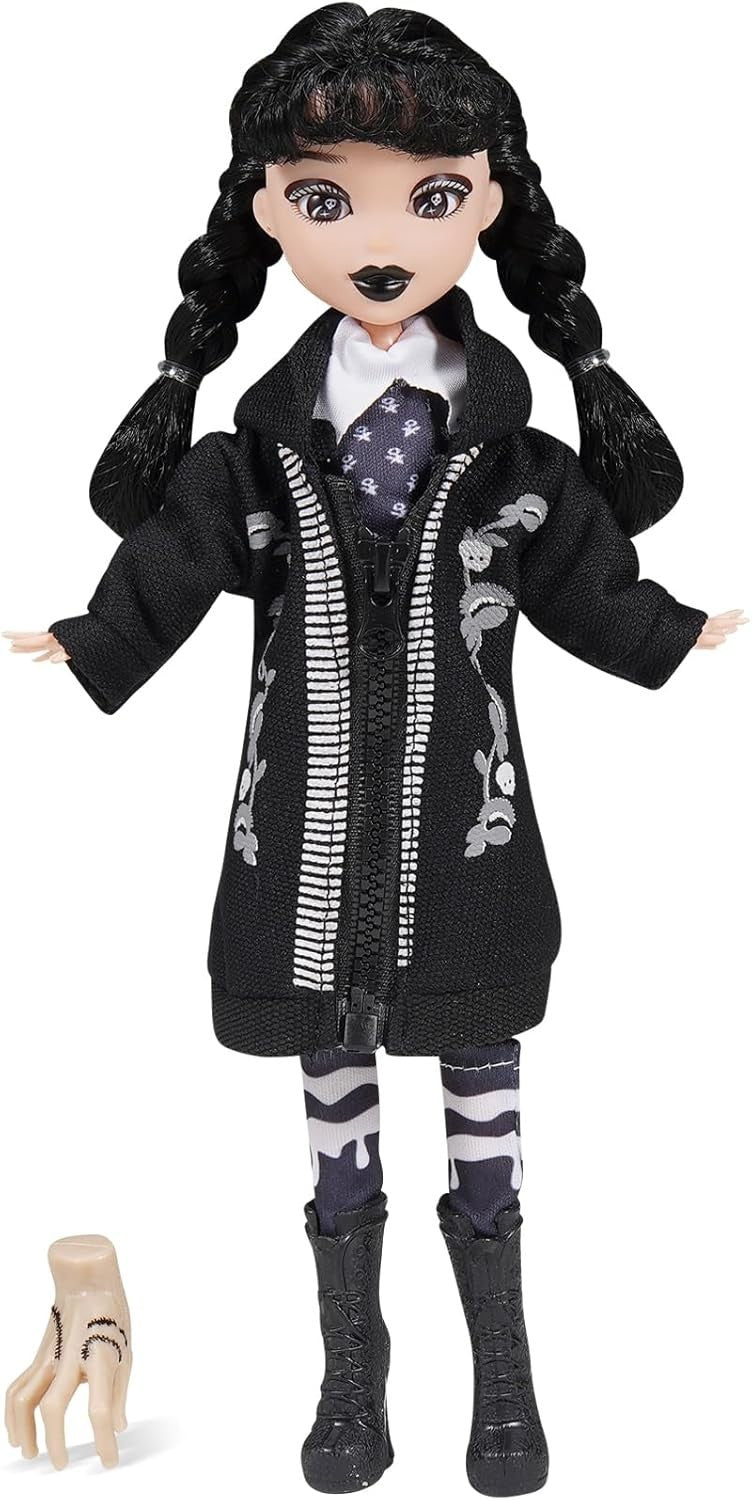 10 Inch Collectible Fashion Doll Black Dress Coat Violin Accessories