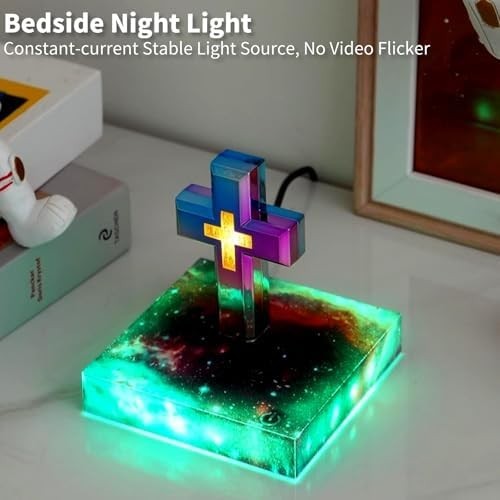 Magnetic Levitating Cross Lamp 360° Floating LED Touch-Control Night Light