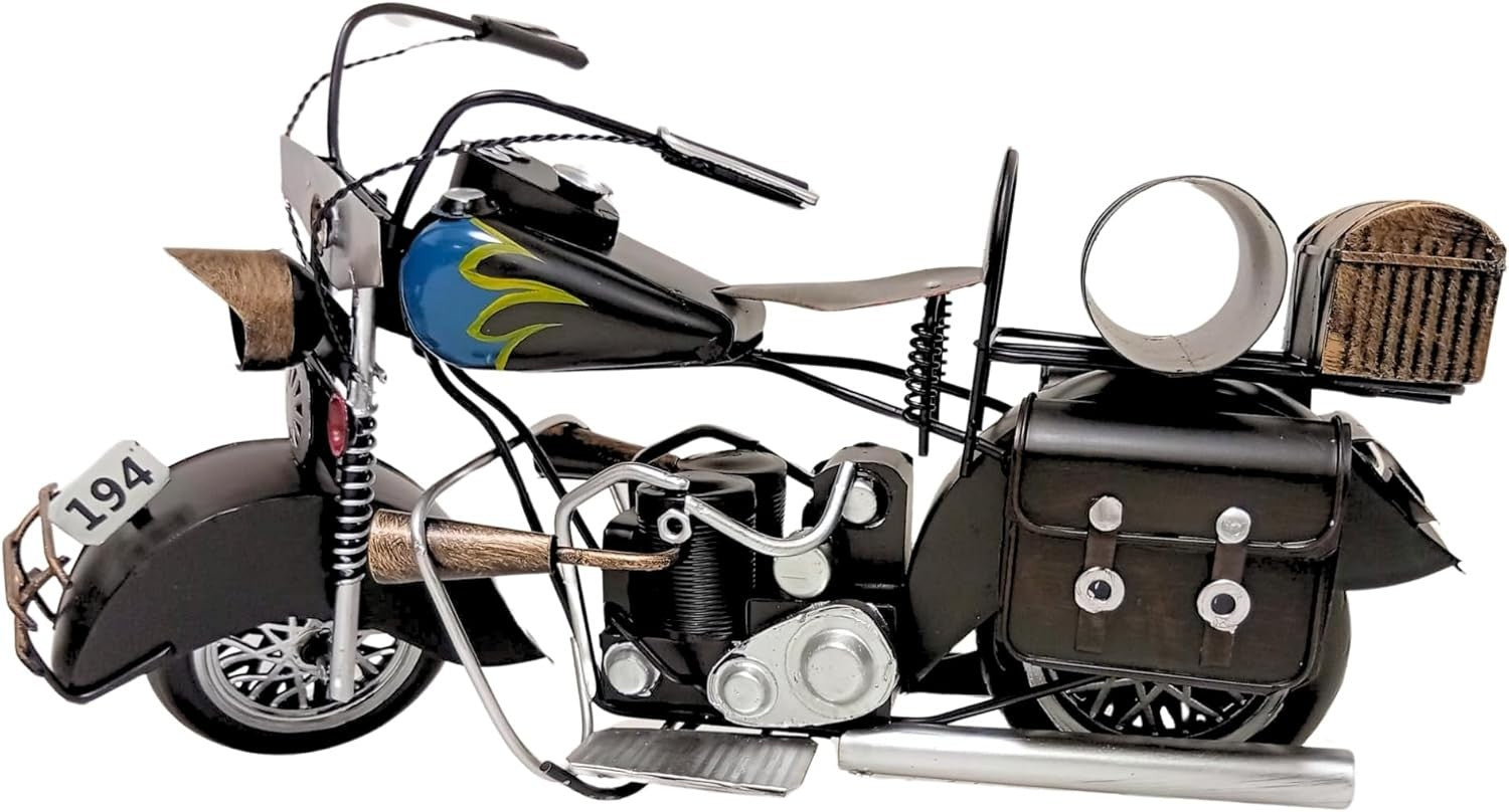 Vintage Motorcycle Model with Authentic Details & Classic Display Gift