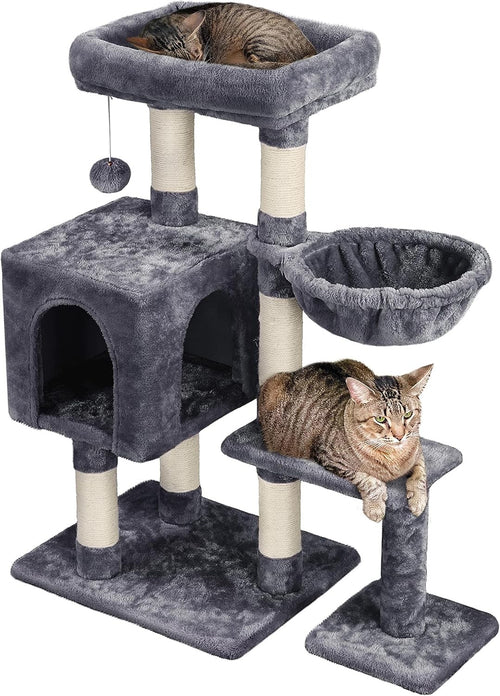 Cat Tree Tower 96cm With Large Perch Condo Scratching Posts Indoor Cats