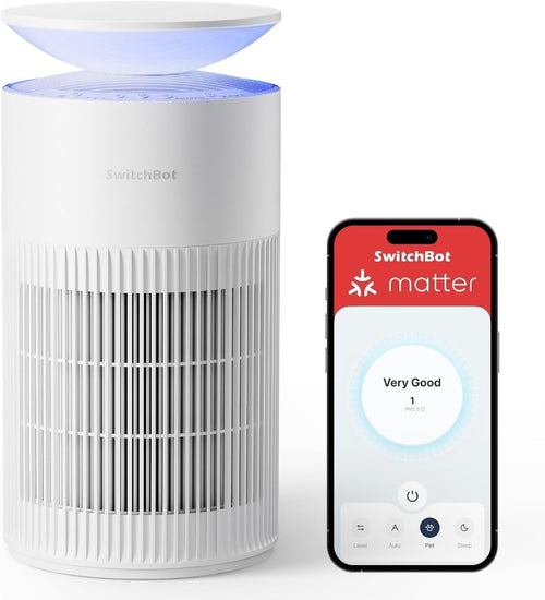 Smart Air Purifier Large Room CADR 400m³/h HEPA Pet Odour Alexa App