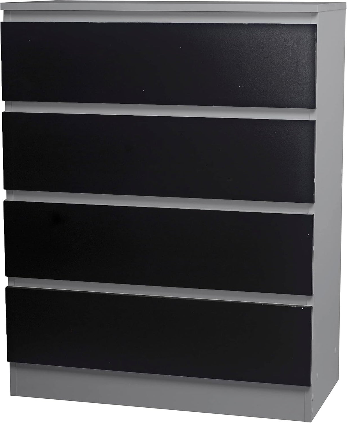 4 Drawer Wooden Chest Cabinet No Handle Storage Cupboard Grey Modern Bedroom