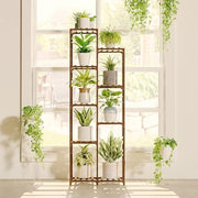 62" Tall Wooden Plant Stand Indoor Outdoor Flower Shelf Corner Rack