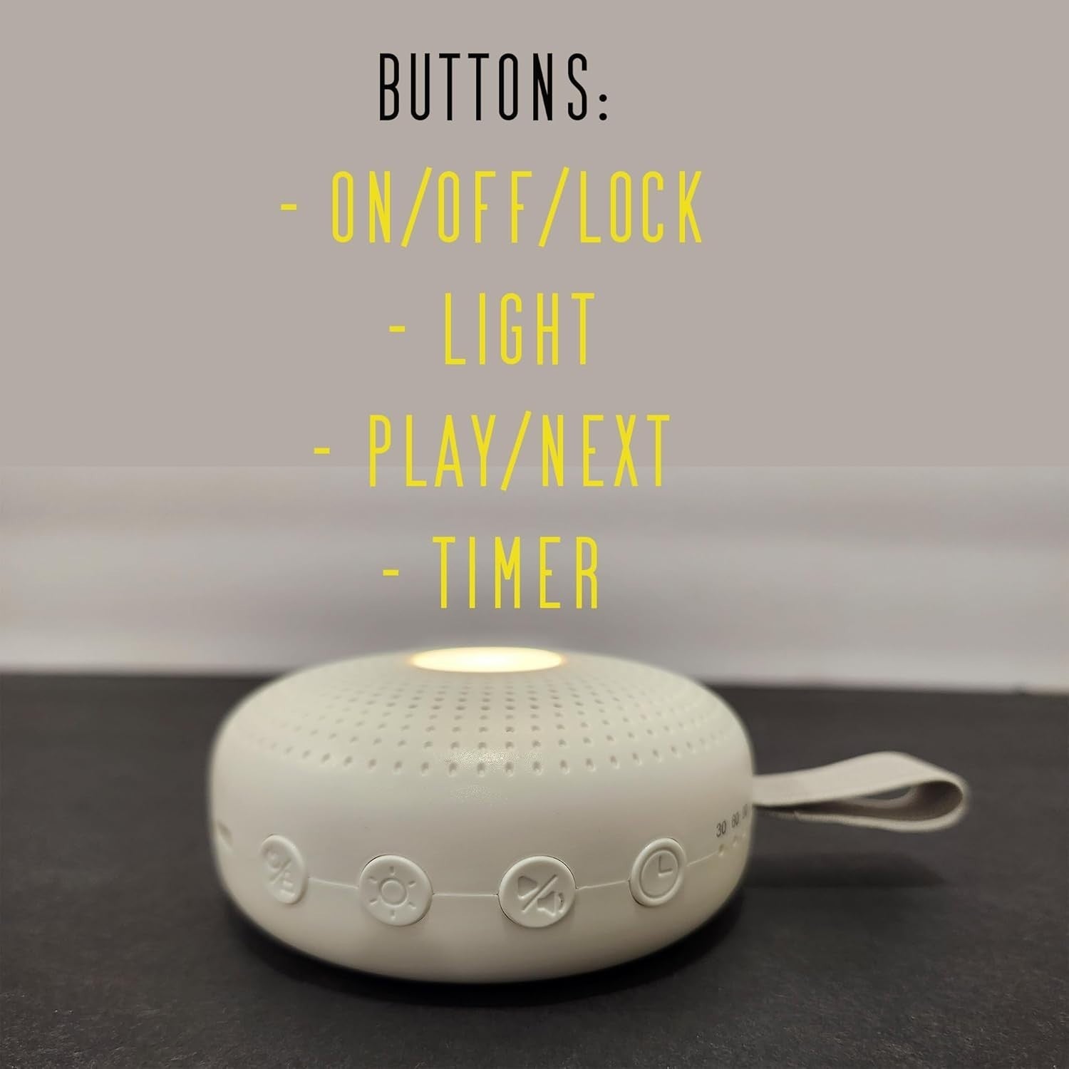 Portable Baby White Noise Machine Cry Sensor Night Light Sleep Aid