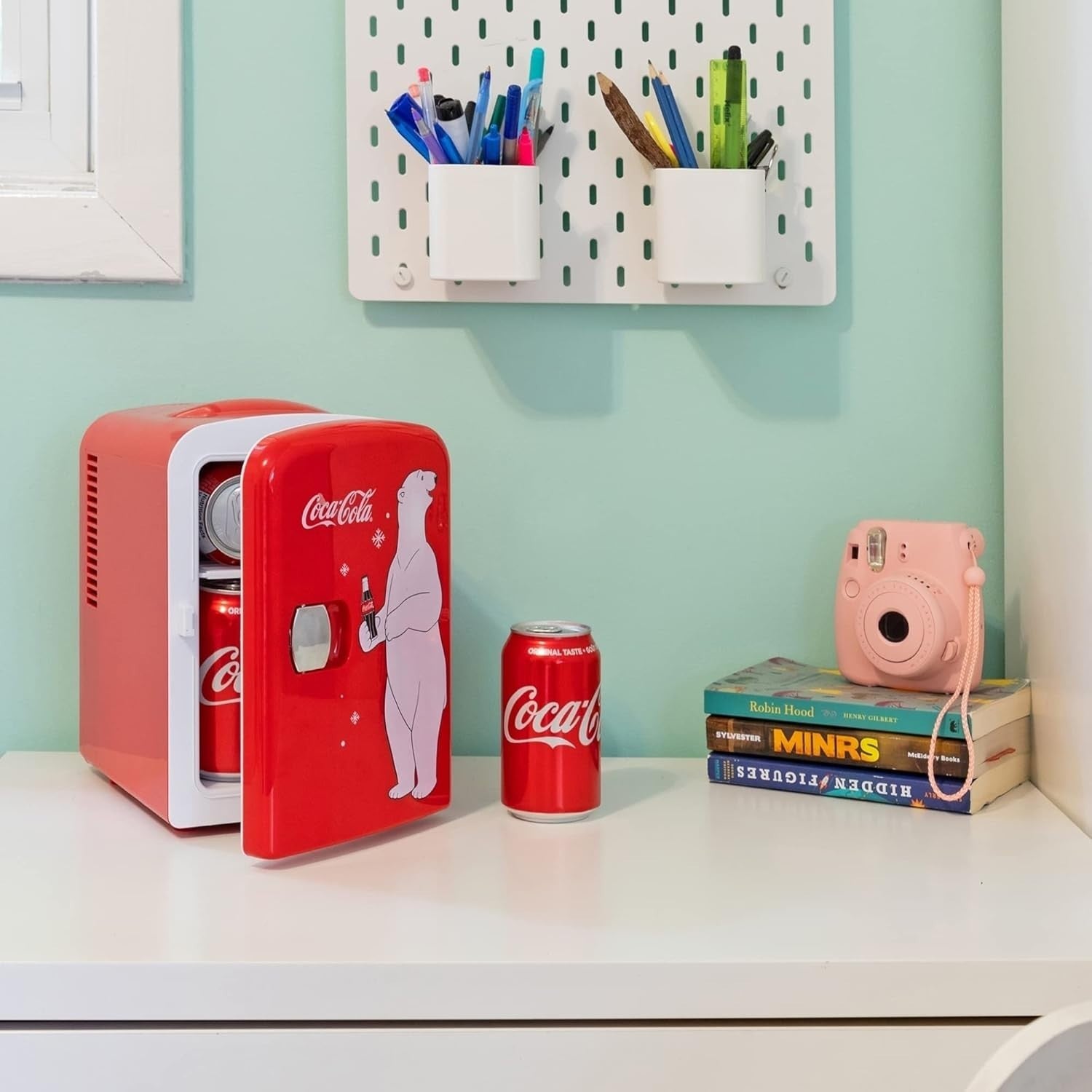 4L Coca-Cola Polar Mini Fridge Portable Cooler Warmer AC/DC Red