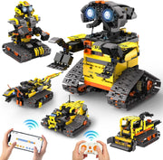 5-in-1 RC Robot Building Set 688PCS – App & Remote Control STEM Toy Gift