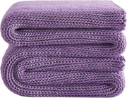 Knitted Weighted Blanket 20lbs 48x72 Purple Heavy Cooling Throw