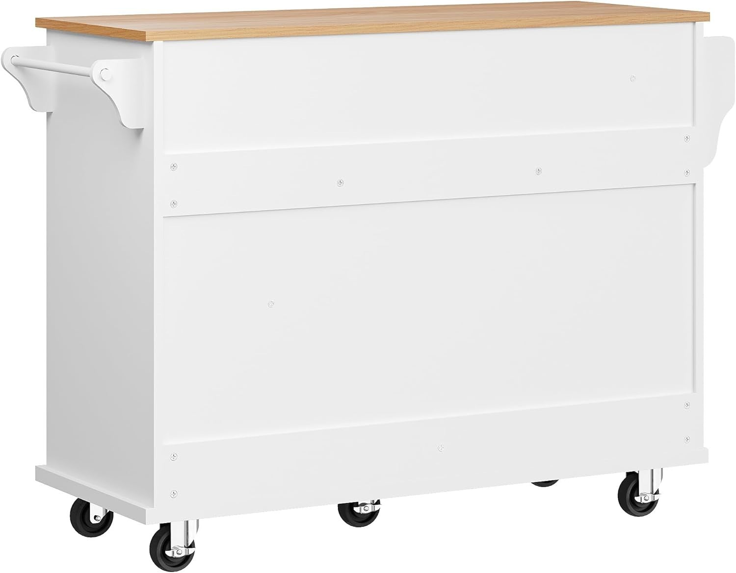 Kitchen Island Trolley with 5 Drawers & Shelves | 134x46x92cm Storage Cart