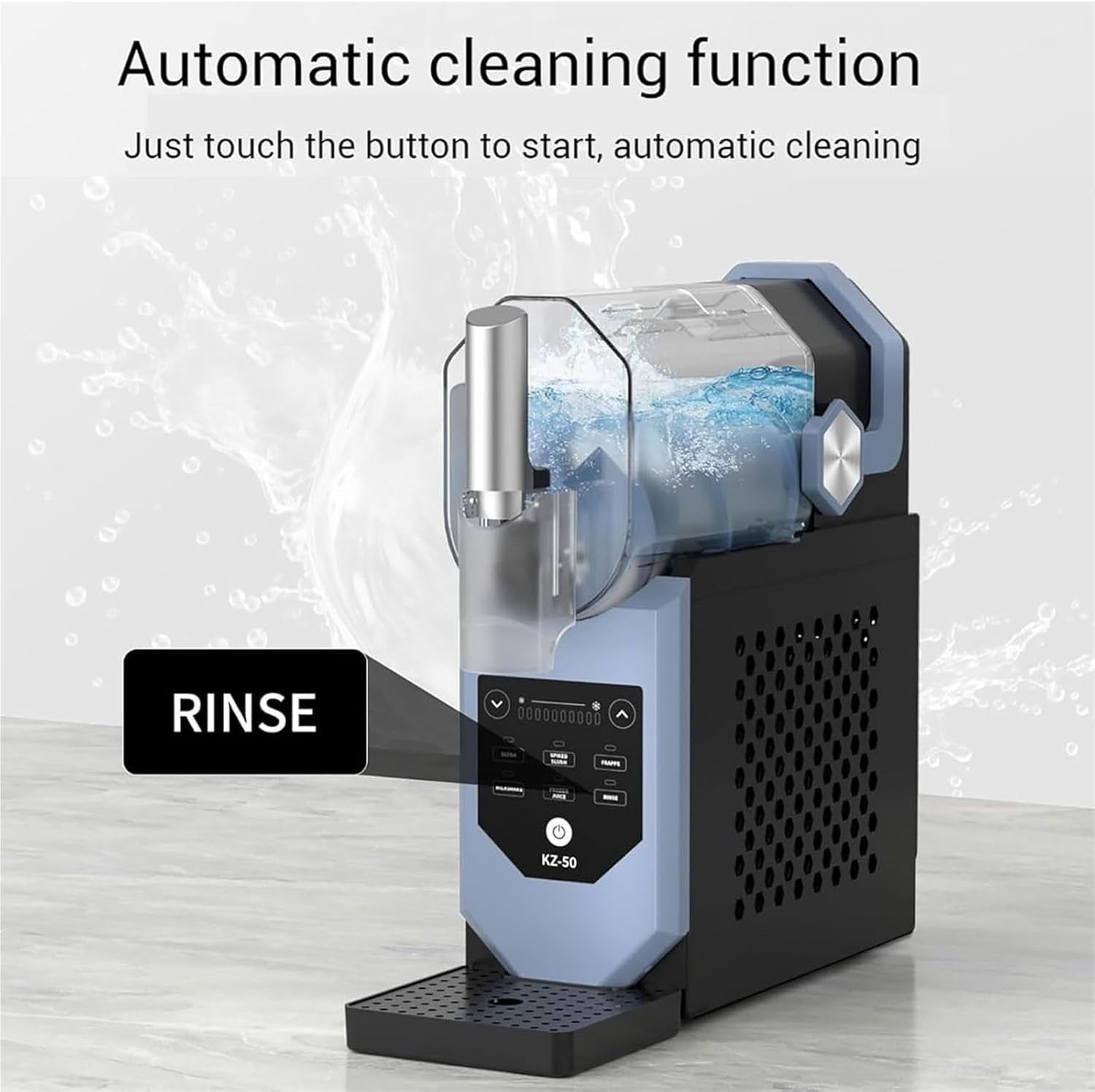 Slushie Machine No Ice Needed Frozen Drink Maker 5 Presets Self Cleaning