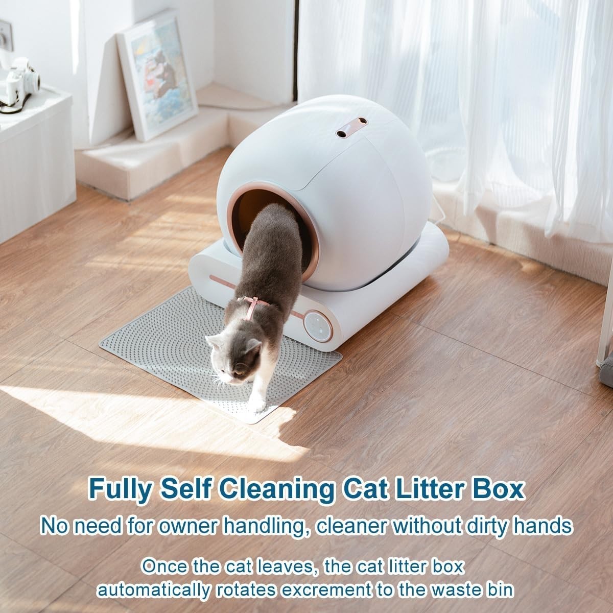 Self Cleaning Cat Litter Box 65L APP Control Smart Auto Multi Cat