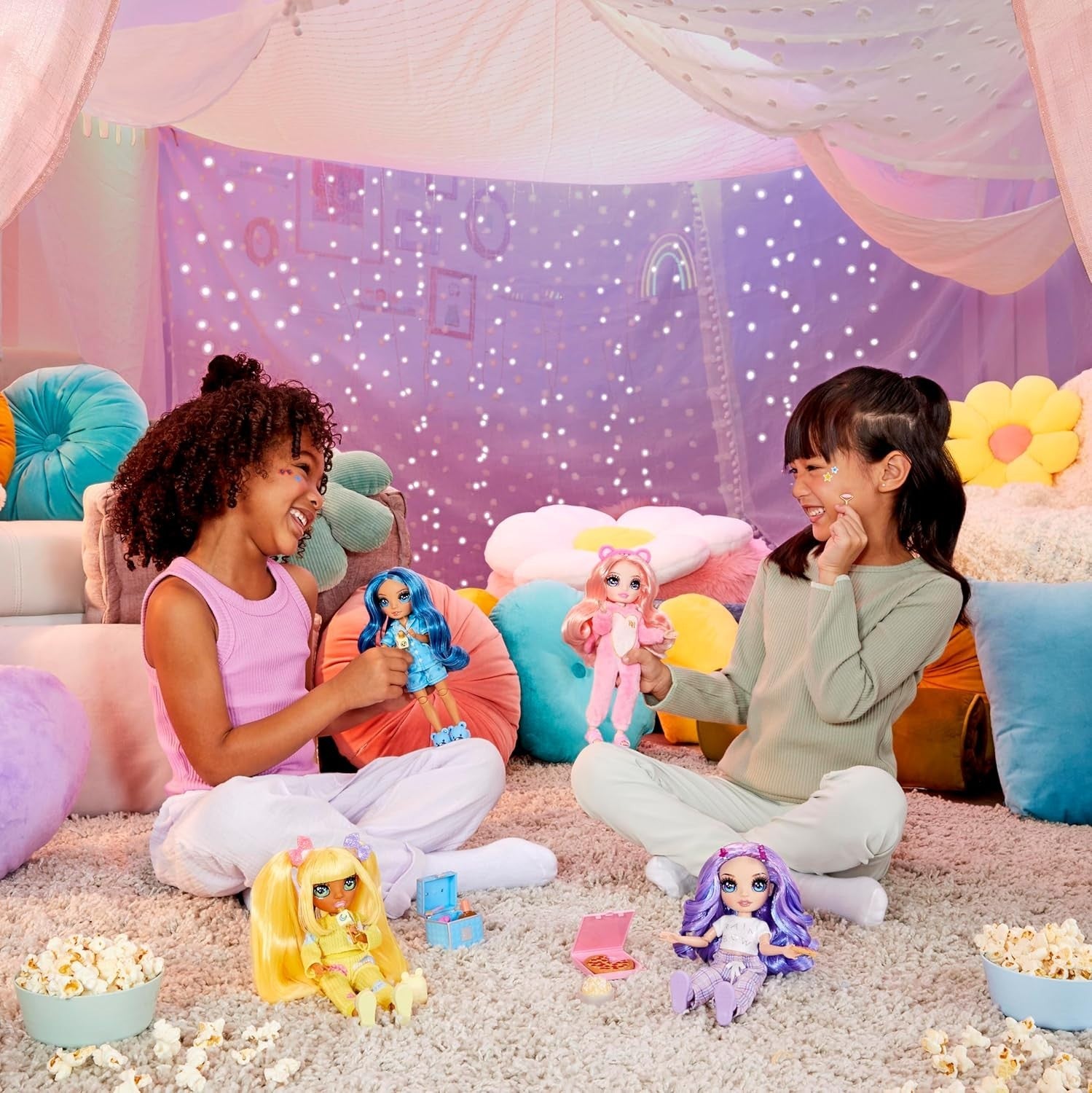 Pink PJ Party Doll 22cm Poseable Sleepwear Slippers Spa Set
