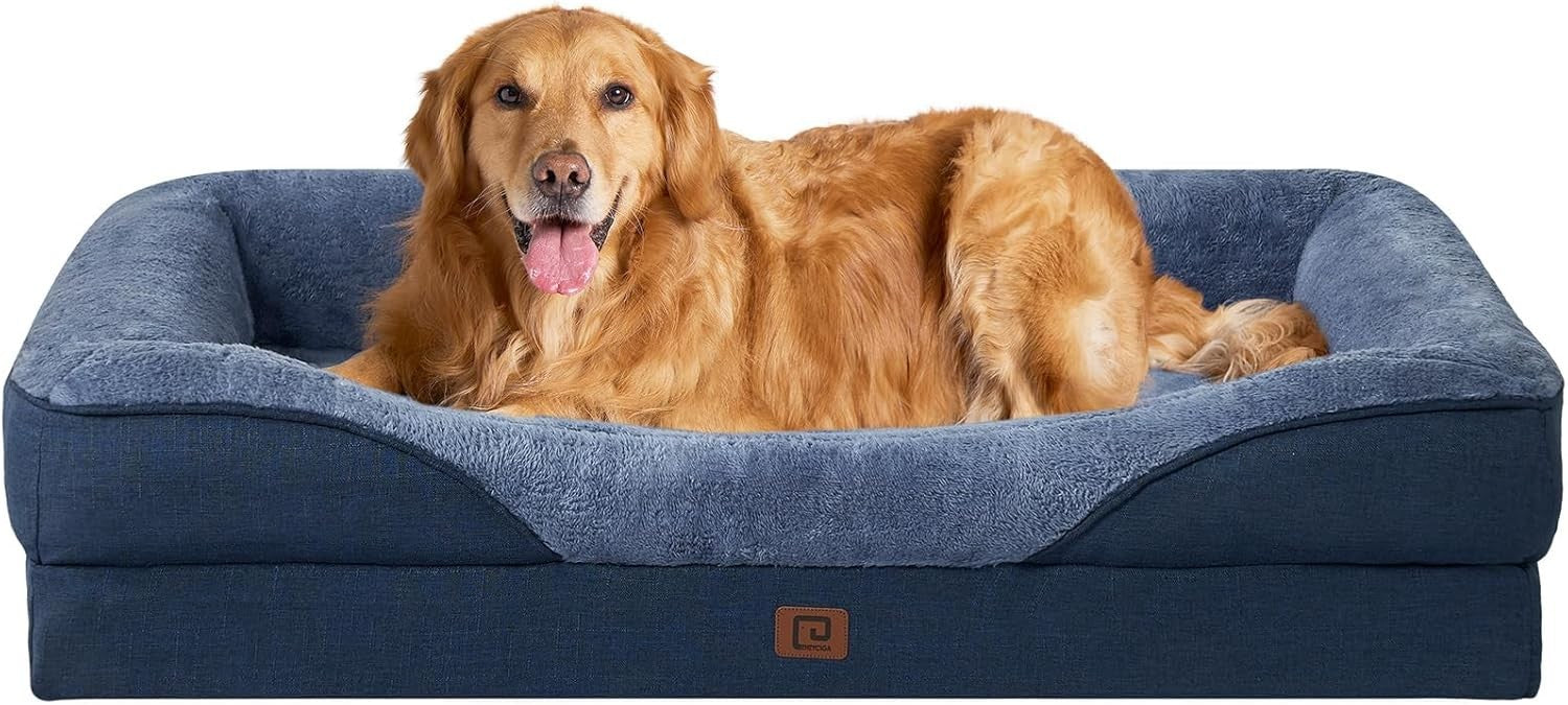 XL Waterproof Orthopedic Dog Sofa Memory Foam Bed 106x76x19cm