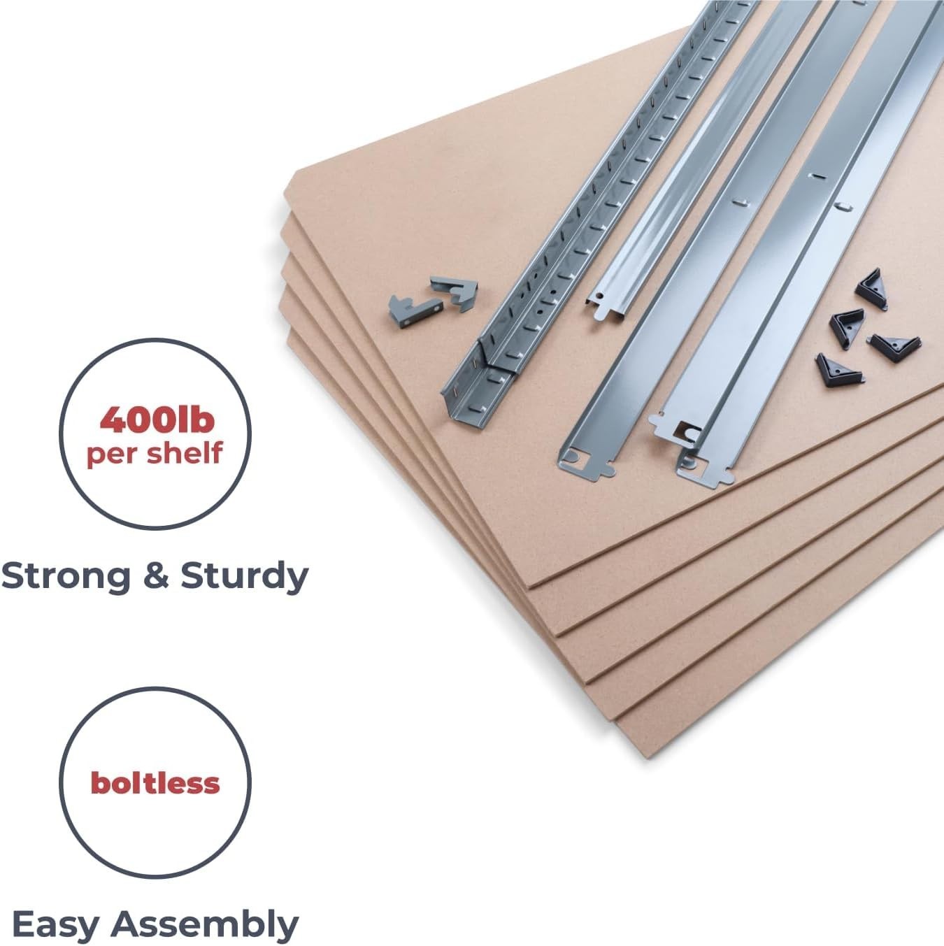 5-Tier Garage Shelf 180x40x90cm Adjustable Heavy-Duty Galvanised Steel