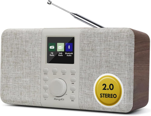 DAB Digital Radio Bluetooth Stereo Portable Alarm Sleep Timer