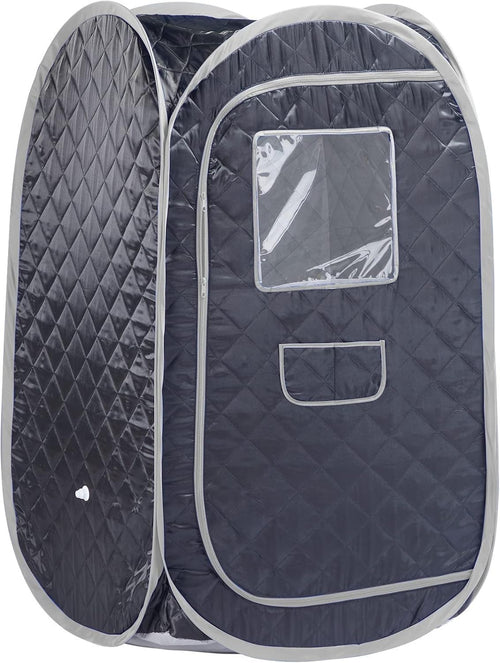 Portable Sauna Tent Foldable One Person Full Body Spa Detox Therapy Black