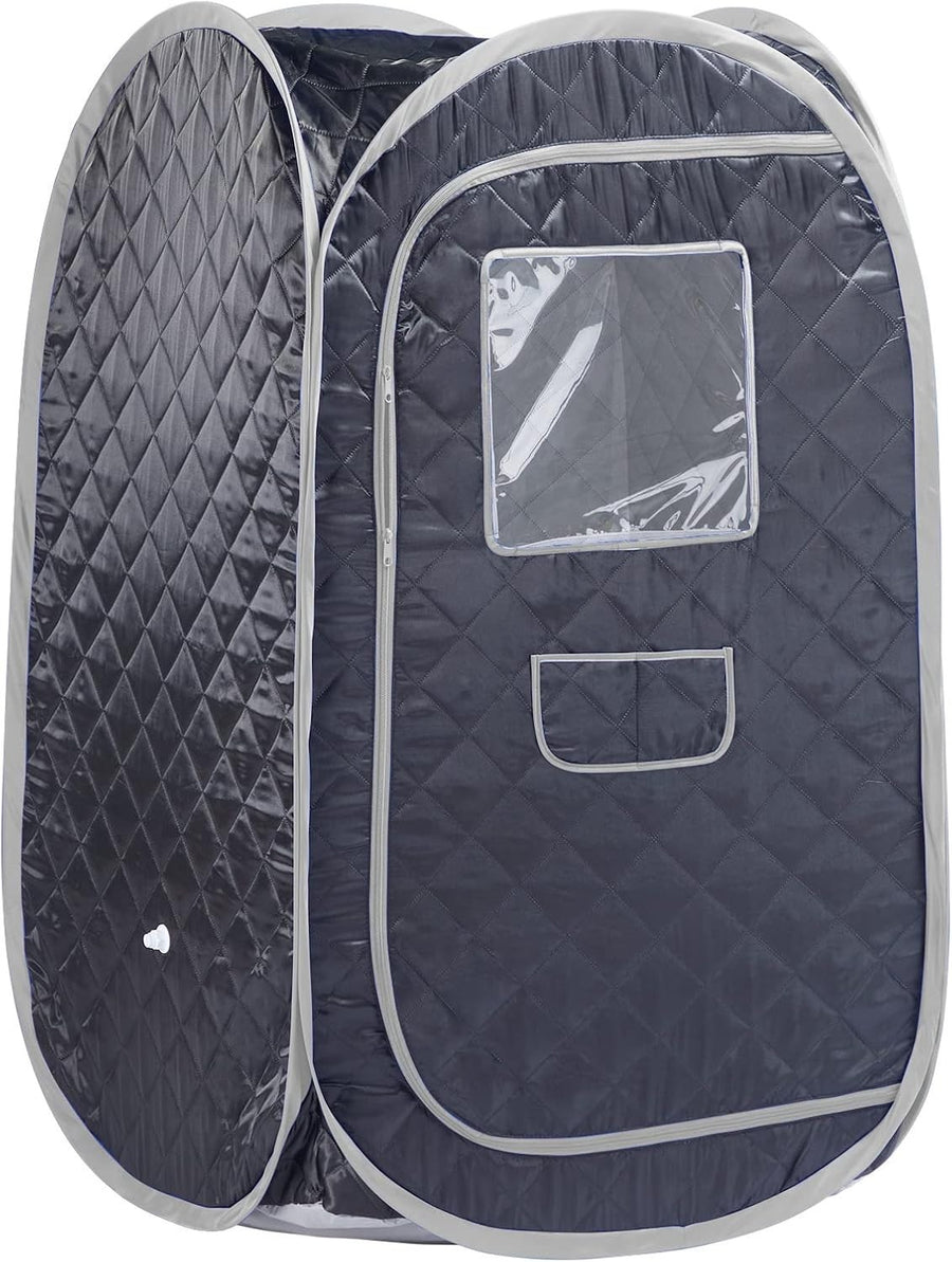Portable Sauna Tent Foldable One Person Full Body Spa Detox Therapy Black