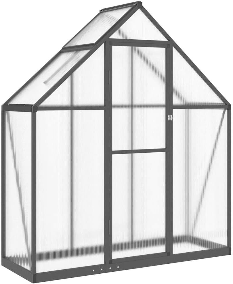 Compact Walk-In Greenhouse with Base Frame Aluminium & Polycarbonate