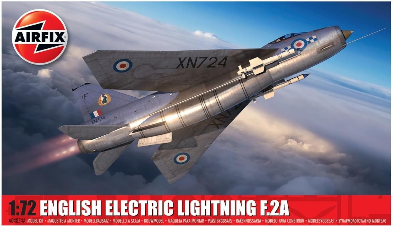 1:72 Scale Electric Lightning F2A Model Kit for Adults & Kids 8+ with Decals