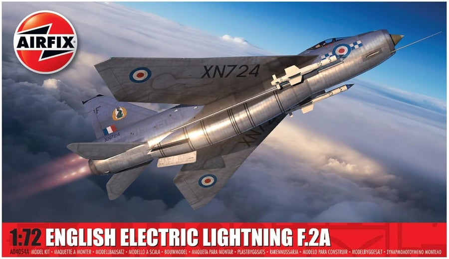 1:72 Scale Electric Lightning F2A Model Kit for Adults & Kids 8+ with Decals