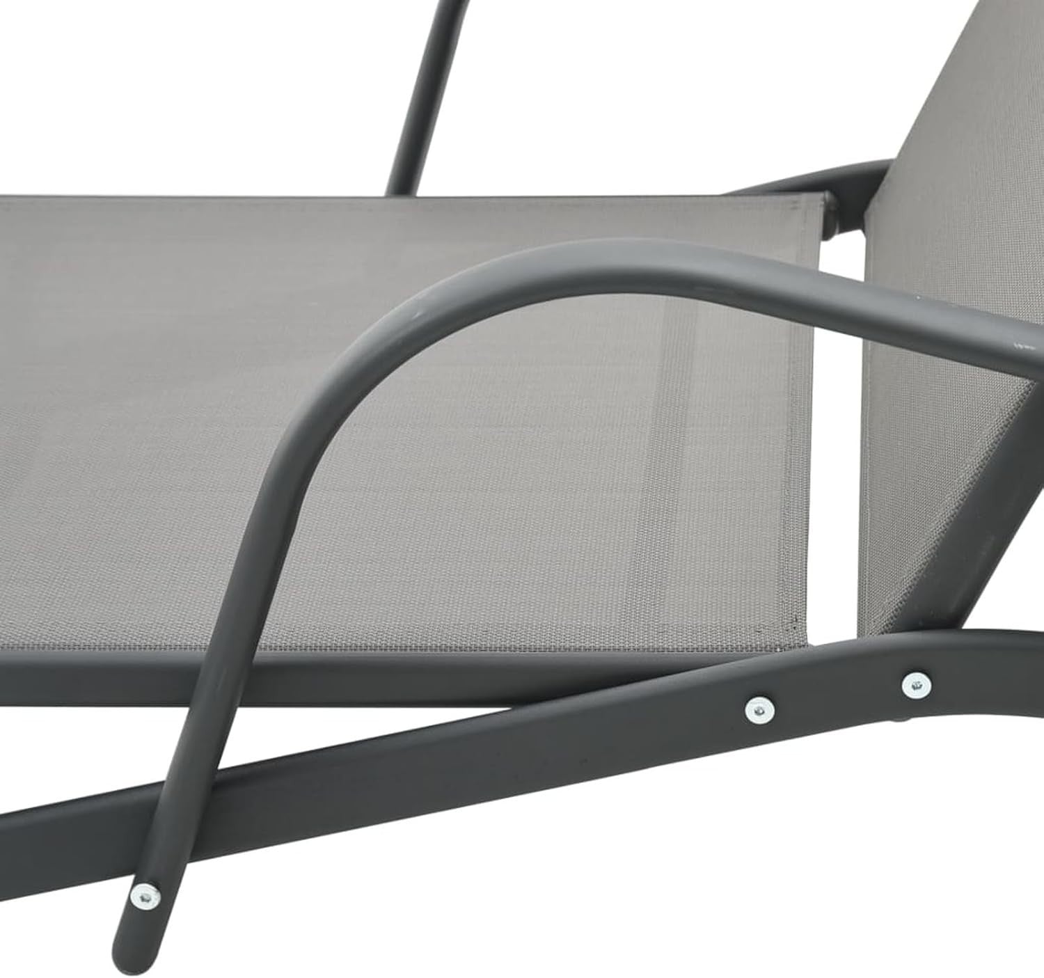 Adjustable Outdoor Sun Lounger with Wheels, Water-Resistant Textilene & Steel Fr