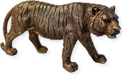 Bronze Effect Tiger Statue Ornament • Detailed Resin Wildlife Decor • 23cm