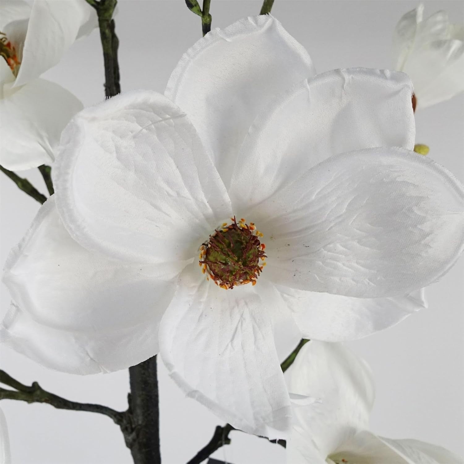 140cm Artificial Magnolia Blossom Tree White Floral Plant in Pot Home Decoration